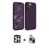 iPhone 15 Pro Max Kılıf Kozmos Yansıma Özel Seri - Siyah Vanessa Magic Hayalet Cam + PVD Metal Kamera Lens - LT