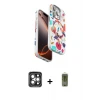 iPhone 15 Pro Max Kılıf Siluet Doku - Siyah Joko Magic 5D Hayalet Cam + PVD Metal Kamera Lens - GI