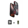 iPhone 15 Pro Max Kılıf Siluet Doku - Siyah Joko Magic 5D Hayalet Cam + PVD Metal Kamera Lens - GI