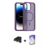 iPhone 15 Pro Max Kılıf Siluet Minimal Prime - Siyah Bilvis 5in1 3D Magic Cam Ekran Koruyucu + Raze Metal Kamera Lens - GS