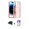 iPhone 15 Pro Max Kılıf Siluet Minimal Prime - Siyah Bilvis 5in1 3D Magic Cam Ekran Koruyucu + Raze Metal Kamera Lens - GS