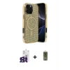 iPhone 16 Pro Max Kılıf Eksen Çizgi - Siyah Joko Magic 5D Hayalet Cam + Bilvis Titan Kamera Lens - SH