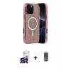 iPhone 16 Pro Max Kılıf Eksen Çizgi - Siyah Joko Magic 5D Hayalet Cam + Bilvis Titan Kamera Lens - SH