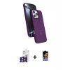 iPhone 16 Pro Max Kılıf İz Işık Koleksiyonu - Siyah Buffer Hayalet Cam Ekran Koruyucu + Bilvis Titan Kamera Lens - GS