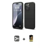 iPhone 16 Pro Max Kılıf Kozmos Yansıma Özel Seri - Siyah Buffer Cam Ekran Koruyucu + PVD Metal Kamera Lens - GS
