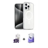 iPhone 16 Pro Max Kılıf Nova Asil Prime - Siyah Bilvis 5in1 5D Magic Hayalet Cam Ekran Koruyucu + Bilvis Titan Kamera Lens - GS