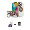 iPhone 16 Pro Max Kılıf Nova Minimal Serisi - Siyah Buffer Hayalet Cam Ekran Koruyucu + Bilvis Titan Kamera Lens - GS