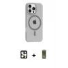 iPhone 16 Pro Max Kılıf Pusula Form Özel Seri - Siyah Joko Magic 5D Hayalet Cam + PVD Metal Kamera Lens - GD