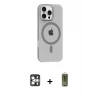 iPhone 16 Pro Max Kılıf Pusula Form Özel Seri - Siyah Joko Magic 5D Hayalet Cam + PVD Metal Kamera Lens - GS