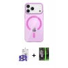 iPhone 17 Pro Max Kılıf Pusula Form Özel Seri - Şeffaf 360 Full Body Arka Koruyucu + Bilvis Titan Kamera Lens - LT