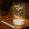 Usb Kablolu Işıklı Kendiliğinden Beyaz Kalemli-silgili Kreatif 3d Görselleştirme Led Lambası
