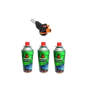 3 Kartuşlu Çakmak Pürmüz Seti  Turbo Tourch Kamp Piknik Pürmüz Seti