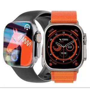 Hw8 Ultra Çift Kordon 49mm  Siri Nfc Bluetooth Arama Konuşma  İos & Android Uyumlu Akıllı Saat