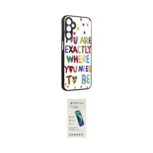ieg™ Galaxy A14 4G Kılıf Odak Klasik Serisi - Şeffaf Pasifik Cam Ekran Koruyucu