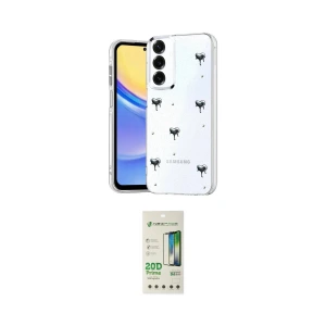 ieg™ Galaxy A14 4G Kılıf Yörünge Form - Siyah 20D Premium Cam Ekran Koruyucu
