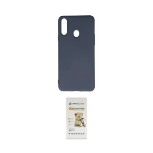ieg™ Galaxy A20S Kılıf Ahenk Serisi - Siyah Mat Seramik Nano Ekran Koruyucu