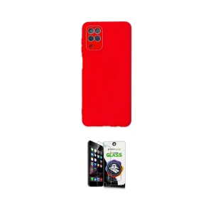 ieg™ Galaxy A22 Kılıf Çekirdek Modern Serisi - Şeffaf Temperli Cam Ekran Koruyucu