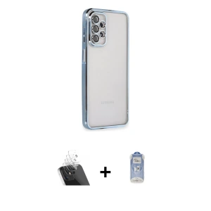 ieg™ Galaxy A23 4G Kılıf Vadi Minimal - Siyah Joko Magic 5D Cam + Kamera Lens Koruma Cam - SF