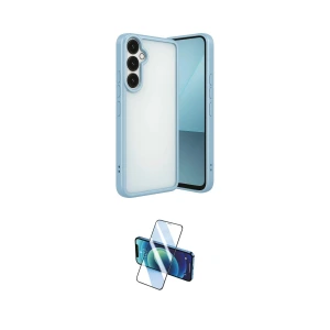ieg™ Galaxy A24 4G Kılıf Vadi Minimal - Siyah 3D Antistatik Cam Ekran Koruyucu