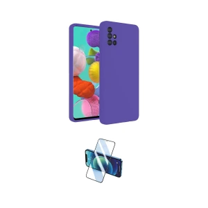 ieg™ Galaxy A31 Kılıf Ahenk Serisi - Siyah 3D Antistatik Cam Ekran Koruyucu