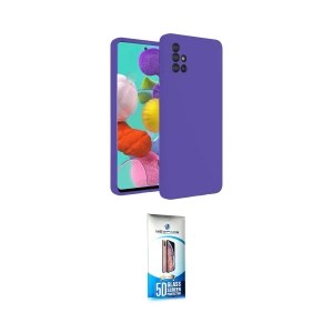 ieg™ Galaxy A31 Kılıf Ahenk Serisi - Siyah 5D Eko Cam Ekran Koruyucu
