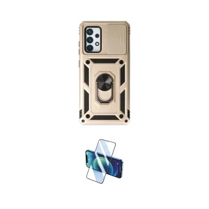 ieg™ Galaxy A72 Kılıf Ahenk Klasik - Siyah 3D Antistatik Cam Ekran Koruyucu