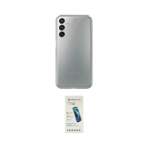 ieg™ Galaxy M15 Kılıf Zirve Doku - Şeffaf Pasifik Cam Ekran Koruyucu