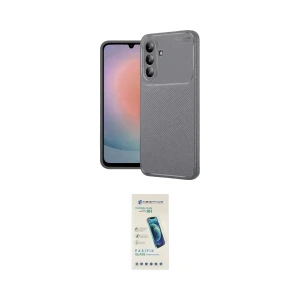 ieg™ Galaxy S24 FE Kılıf Eksen Form Prime - Şeffaf Pasifik Cam Ekran Koruyucu