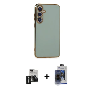 ieg™ Galaxy S24 Kılıf Yankı Serisi - Siyah Vanessa Magic Cam + PVD Metal Kamera Lens - SH