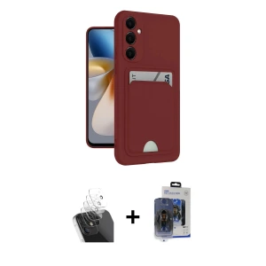 ieg™ Galaxy S24 Plus Kılıf Vadi Çizgi Prime - Siyah Vanessa Magic Cam + Kamera Lens Koruma Cam - SF