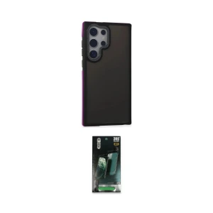 ieg™ Galaxy S24 Ultra Kılıf Eksen Işık - Şeffaf 360 Full Body Arka Koruyucu