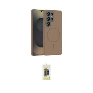 ieg™ Galaxy S25 Ultra Kılıf Siluet Doku Özel Seri - Siyah Joko Magic 5D Hayalet Cam