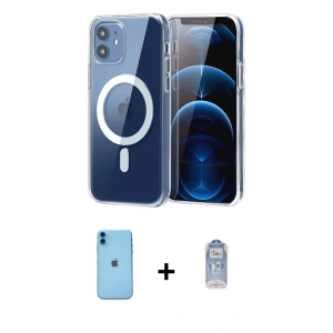 ieg™ iPhone 11 Kılıf Ahenk Minimal Serisi - Siyah Joko Magic 5D Cam + Neon Fosforlu Kamera Lens - MI