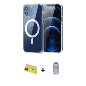 ieg™ iPhone 11 Kılıf Ahenk Minimal Serisi - Siyah Joko Magic 5D Cam + Rainbow Kamera Lens Koruma Cam - KI