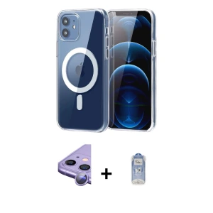 ieg™ iPhone 11 Kılıf Ahenk Minimal Serisi - Siyah Joko Magic 5D Cam + Raze Metal Kamera Lens - MR