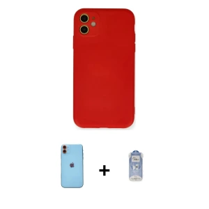 ieg™ iPhone 11 Kılıf Ahenk Serisi - Siyah Joko Magic 5D Cam + Neon Fosforlu Kamera Lens - TU