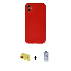 ieg™ iPhone 11 Kılıf Ahenk Serisi - Siyah Joko Magic 5D Cam + Rainbow Kamera Lens Koruma Cam - KI