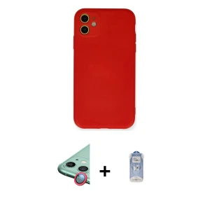 ieg™ iPhone 11 Kılıf Ahenk Serisi - Siyah Joko Magic 5D Cam + Raze Metal Kamera Lens - KI
