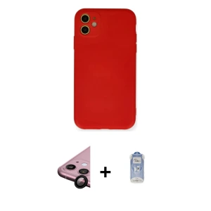 ieg™ iPhone 11 Kılıf Ahenk Serisi - Siyah Joko Magic 5D Cam + Raze Metal Kamera Lens - SH