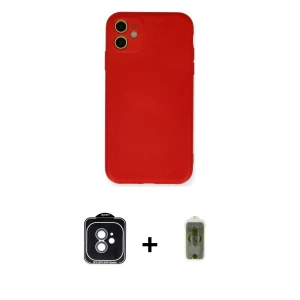 ieg™ iPhone 11 Kılıf Ahenk Serisi - Siyah Joko Magic 5D Hayalet Cam + PVD Metal Kamera Lens - MI