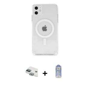 ieg™ iPhone 11 Kılıf Ahenk Yansıma Prime - Siyah Joko Magic 5D Cam + Pers Alüminyum Kamera Lens - YL