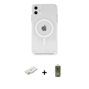 ieg™ iPhone 11 Kılıf Ahenk Yansıma Prime - Siyah Joko Magic 5D Hayalet Cam + Renkli Kamera Lens Koruma Cam - YL