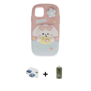 ieg™ iPhone 11 Kılıf Akış Yansıma - Siyah Joko Magic 5D Hayalet Cam + Pers Alüminyum Kamera Lens - GI