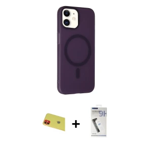 ieg™ iPhone 11 Kılıf Çekirdek Modern Prime - Şeffaf Uv Polymer Nano Ekran Koruyucu + Rainbow Kamera Lens Koruma Cam - KI