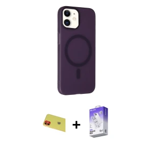 ieg™ iPhone 11 Kılıf Çekirdek Modern Prime - Siyah Bilvis 5in1 3D Magic Cam Ekran Koruyucu + Rainbow Kamera Lens Koruma Cam - KI