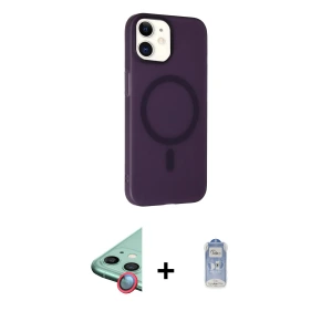 ieg™ iPhone 11 Kılıf Çekirdek Modern Prime - Siyah Joko Magic 5D Cam + Raze Metal Kamera Lens - KI