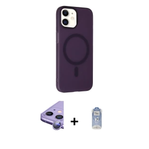 ieg™ iPhone 11 Kılıf Çekirdek Modern Prime - Siyah Joko Magic 5D Cam + Raze Metal Kamera Lens - MR