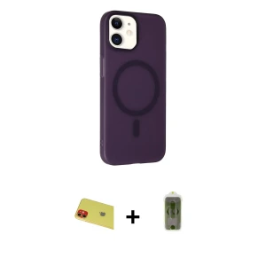 ieg™ iPhone 11 Kılıf Çekirdek Modern Prime - Siyah Joko Magic 5D Hayalet Cam + Rainbow Kamera Lens Koruma Cam - KI