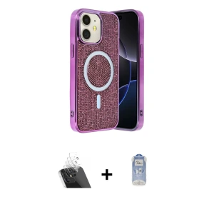 ieg™ iPhone 11 Kılıf Eksen Çizgi - Siyah Joko Magic 5D Cam + Kamera Lens Koruma Cam - SF