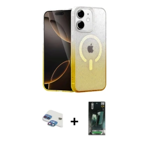 ieg™ iPhone 11 Kılıf Eksen Minimal Özel Seri - Şeffaf 360 Full Body Arka Koruyucu + Pers Alüminyum Kamera Lens - GI